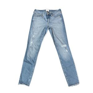 Blue Distressed Skinny Jeans